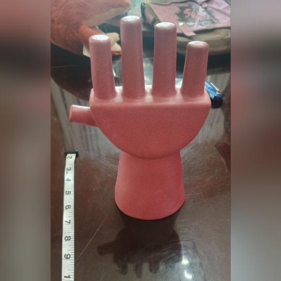 Red Ceramic Hand Decor - Picture 3 of 3